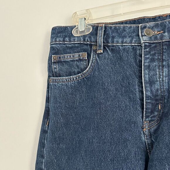 COS Relaxed Fit Mid Rise Cropped Length Jeans Size 29 Waist Medium Wash - Picture 4 of 7